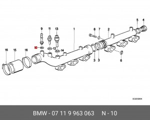 Уплотнительное кольцо, резьбовая пр 07 11 9 963 063 BMW