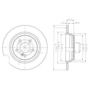Тормозной диск BG3725 DELPHI