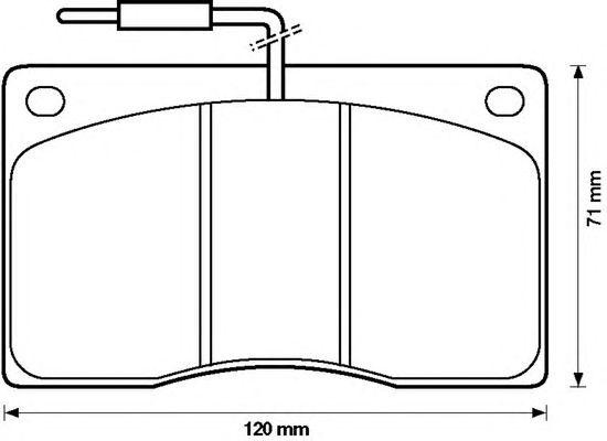 Комплект тормозных колодок, диско 571321B BENDIX JURID