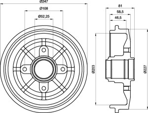 Тормозной барабан MBD056 MINTEX