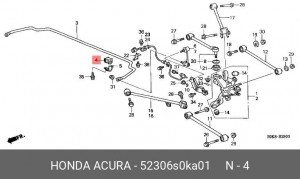 Втулка стабилизатора 52306-S0K-A01 HONDA