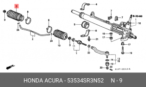 Комплект пылника, рулевое управление 53534-SR3-N52 HONDA