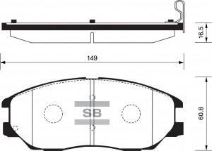 Колодки тормозные дисковые SP1161 SANGSIN