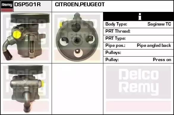 Гидравлический насос, рулевое управление DSP501R DELCO REMY