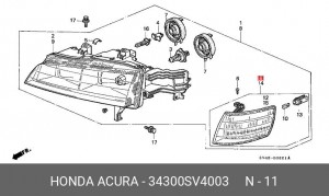 Габаритные огни 34300SV4003 HONDA