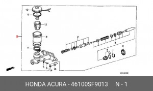 Главный тормозной цилиндр 46100SF9013 HONDA