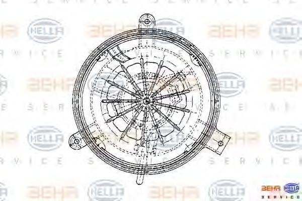 Электродвигатель, вентиляция салона 8EW 009 159-251 HELLA