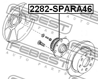 Ступица колеса 2282-SPARA46 FEBEST