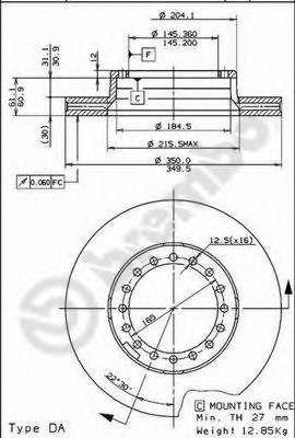 Тормозной диск 09.5319.10 BREMBO
