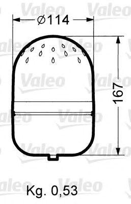 Вставка фары, фара рабочего освещения 040012 VALEO PHC