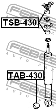 Сайлентблок - втулка амортизатора подвески TAB-430 FEBEST