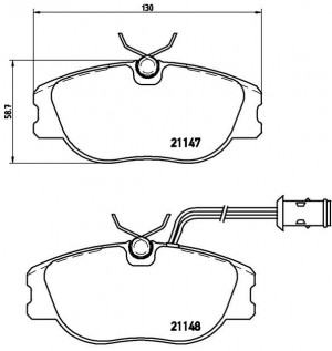 Комплект тормозных колодок, диско P 23 041 BREMBO