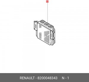Блок управления, система впрыска 8200048343 RENAULT