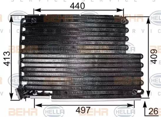 Конденсатор, кондиционер 8FC 351 301-311 HELLA