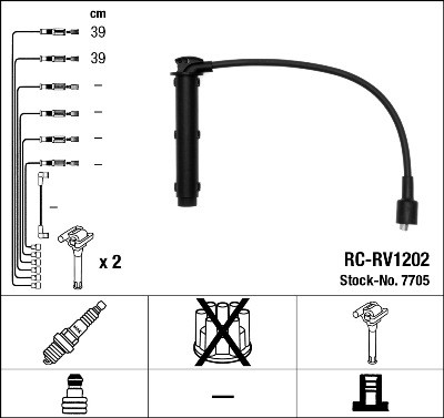 Ккомплект проводов зажигания RCRV1202 NGK NTK