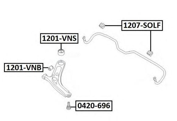 Сайлентблок 1201-VNS ASVA