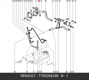 Заслонка дополнительной подачи воздуха 7700266248 RENAULT