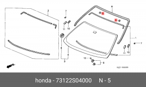 Уплотнитель 73122S04000 HONDA