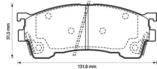Комплект тормозных колодок, диско 572325B BENDIX JURID