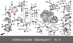 Подушка двигателя 50820TA2H11 HONDA