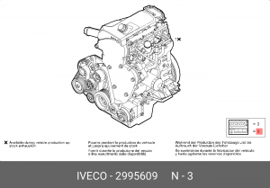 Комплект прокладок, головка цилиндра 2995609 IVECO