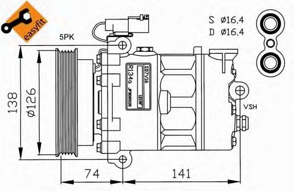 Компрессор, кондиционер 32188 NRF
