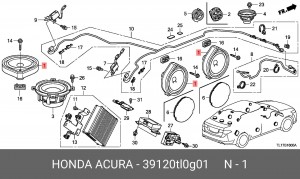 Акустика - динамик 39120TL0G01 HONDA