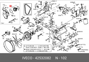 Водяной насос 42532082 IVECO