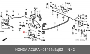 Тормозной шланг 01465S5AJ02 HONDA