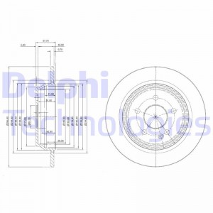 Тормозной диск BG3969 DELPHI