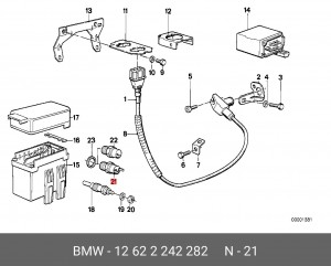 Температурный датчик охлаждающей жидкости 12 62 2 242 282 BMW