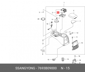 Деталь 7693B09000 SSANG YONG