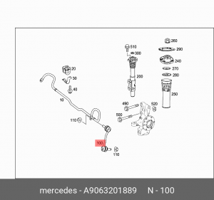 Стойка стабилизатора A 906 320 18 89 MERCEDES BENZ