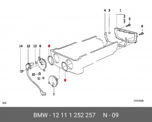 Прокладка 12 11 1 252 257 BMW