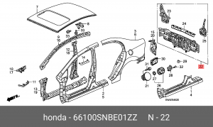 Панель кузова 66100SNBE01ZZ HONDA