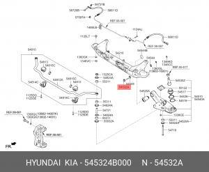 Болт регулировочный схода - развала 545324B000 HYUNDAI KIA