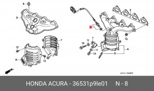Лямбда-зонд 36531P9LE01 HONDA