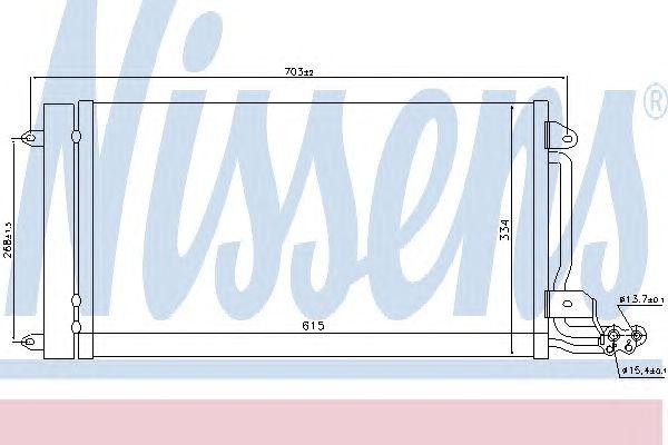Конденсатор, кондиционер 940093 NISSENS