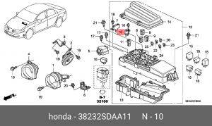 Предохранитель 38232SDAA11 HONDA