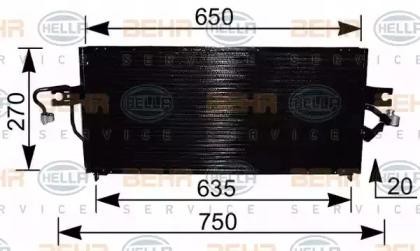 Конденсатор, кондиционер 8FC351036491 HELLA