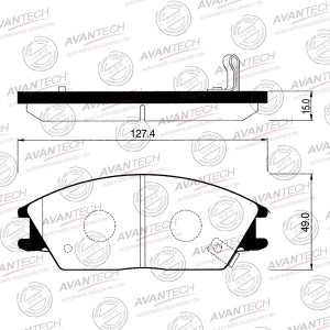 Колодки тормозные дисковые AV010 AVANTECH