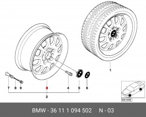 Диск колеса 36 11 1 094 502 BMW