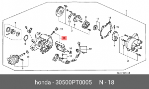 Катушка зажигания 30500PT0005 HONDA