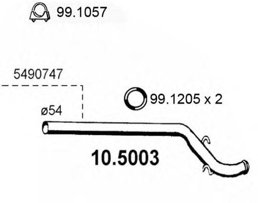 Выпускной трубопровод 105003 ASSO