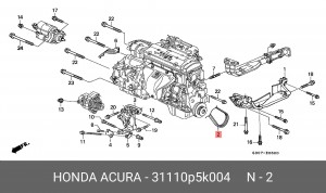 Поликлиновой ремень 31110-P5K-004 HONDA