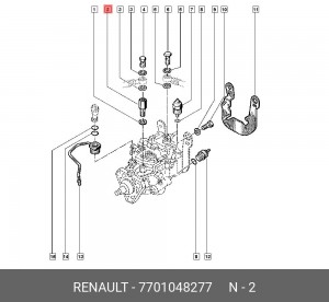 Патрубок, 7701048277 RENAULT