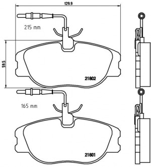 Комплект тормозных колодок, диско P23061 BREMBO