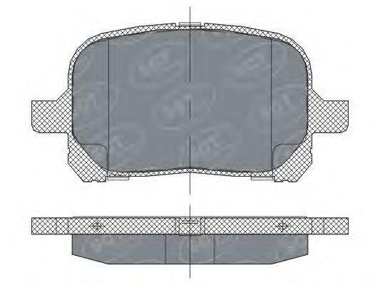 Комплект тормозных колодок, диско SP274 SCT