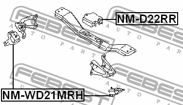 Подушка двигателя NM-WD21MRH FEBEST