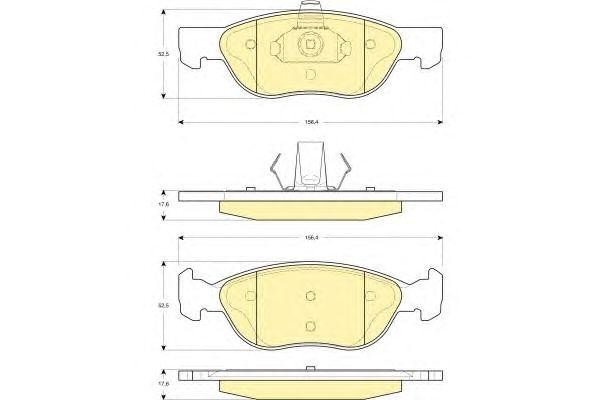 Комплект тормозных колодок, диско 6114872 GIRLING
